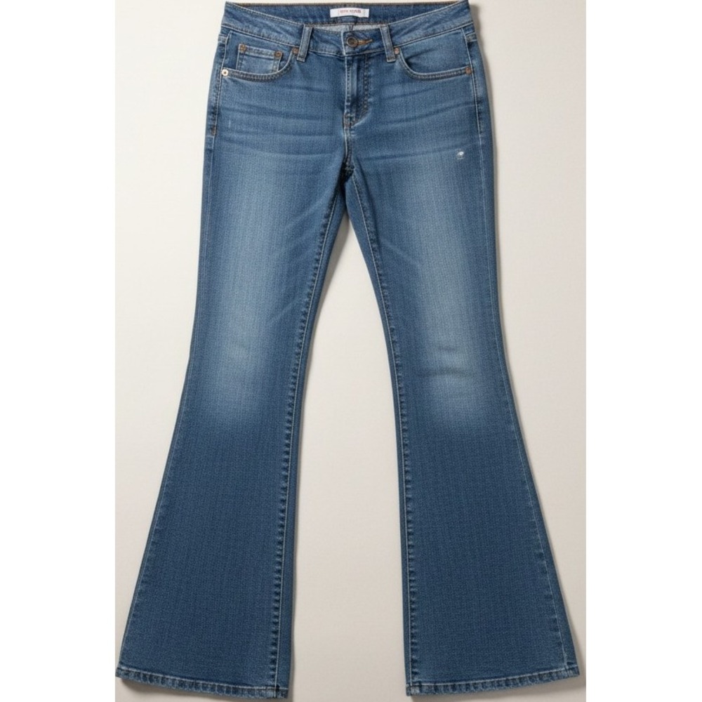 Abercrombie‎ & Fitch Girls Flare Leg Stretch Jeans Size 16 Medium Wash Denim